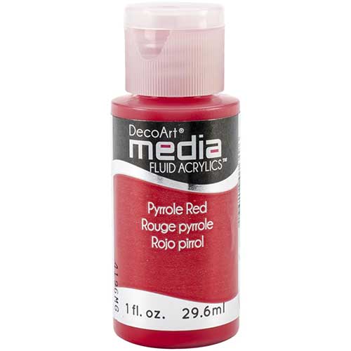 DecoArt Media Fluid Acrylic Paint - Pyrrole Red